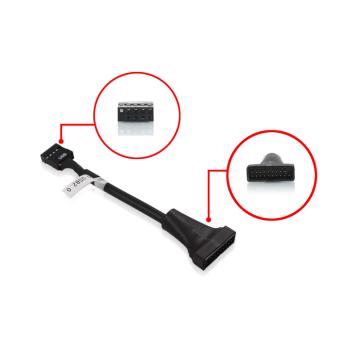 Greenconnection Адаптер переходник 0.15m для материнской платы   8 pin USB 2.0 / 19 pin USB 3.0