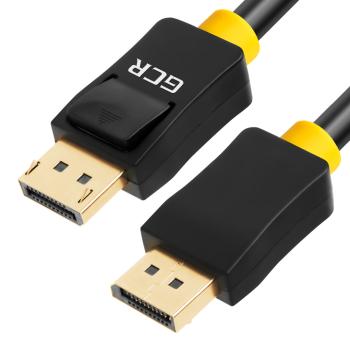 GCR  Кабель  0.5m DisplayPort/DisplayPort v1.2/v1.2 черный, позолоч контакты, OD7.3mm, 28/28 AWG, 20M / 20M, двойной экран