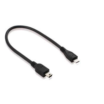 GCR  Адаптер переходник-гибкий  0.1m USB 2.0 Premium,  micro USB / mini 5pin USB, 28 / 28 AWG