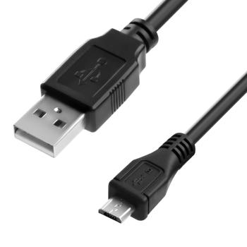 GCR  Кабель micro USB 2.0  0.3m черный, 28/24 AWG, AM / microB 5pin, PRO, экран, армированный, морозостойкий