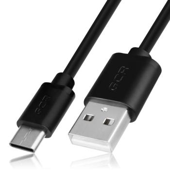 GCR  Кабель USB Type C  0.15m черный, 28/28 AWG, CM / USB 2.0 AM, экран, армированный, морозостойкий