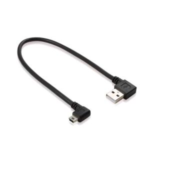 Greenconnection Кабель интерфейсный USB 2.0  0.10m Premium   AM90гр / mini 5P 90гр. угол, 28 / 28 AWG, экран