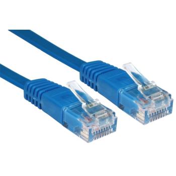 Greenconnection Патч-корд прямой ethernet 10.0m UTP   кат.5e,  RJ45, CU, 32 AWG, литой, синий, плоский