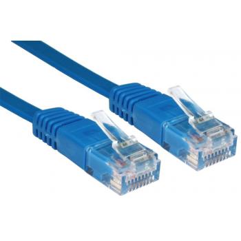 Greenconnection Патч-корд прямой ethernet 15.0m UTP   кат.5e,  RJ45, CU, 32 AWG, литой, синий, плоский