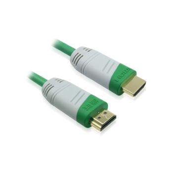 Greenconnection Кабель  1.8m HDMI-v.1.4 HDMI Ethernet High speed 19M / 19M , тройной экран, зеленый
