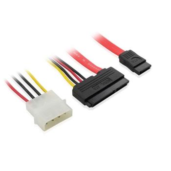 Greenconnection Комплект кабелей SATA II 0.5m   SATA II до 3Gbps 22pin(15pin+7pin) / Molex 4pin / .SATA