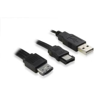 Greenconnection Комплект кабелей 1m eSATAp- eSATAII 3Gbps + USB , 7pin / 7pin / AM