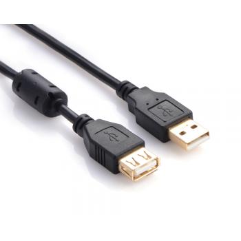 Greenconnection Удлинитель USB 2.0  1.5m AM / AF, AWG 24 / 28 Premium , экран ферритовые кольца