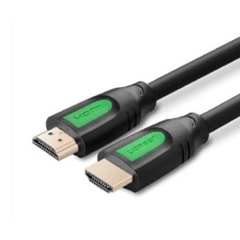 UGREEN Кабель  1.0m HDMI/HDMI v1.4, Ethernet High speed 19M/19M  экран, черно-зеленый