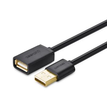 UGREEN Удлинитель USB 2.0  1.5m AM / AF, AWG 26 / 28 Premium  экран, черный