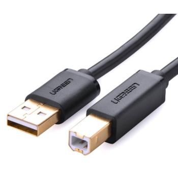 UGREEN Кабель интерфейсный USB 2.0  1.5m Premium  28 / 22 AWG, AM / BM, медь, пакет, чёрный, экран