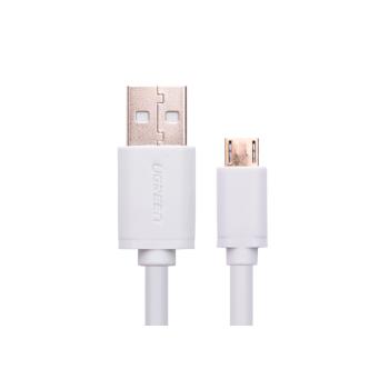 UGREEN Кабель интерфейсный USB 2.0  0.25m Premium  AM / microB 5pin, 28 / 24 AWG экран, белый