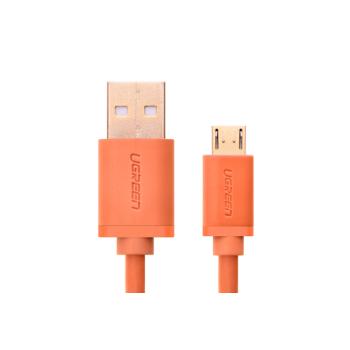 UGREEN Кабель интерфейсный USB 2.0  0.25m Premium  AM / microB 5pin, 28 / 24 AWG экран, оранжевый