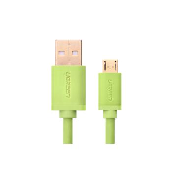 UGREEN Кабель интерфейсный USB 2.0  1.0m Premium  AM / microB 5pin, 28 / 24 AWG экран, зеленый
