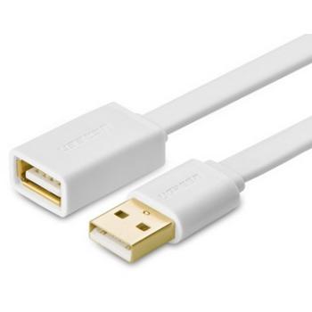 UGREEN Удлинитель USB 2.0  1.5m AM / AF, AWG 26 / 28 Premium  экран, белый
