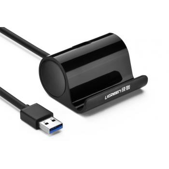 UGREEN Удлинитель USB 2.0 1.5m AM/AF + подставка  черный